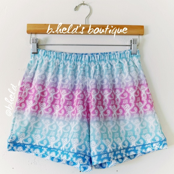 Roller Rabbit Ombre Monkey Polo Pajamas in Multi Cotton Candy Skies Size XS NWT - Picture 13 of 17